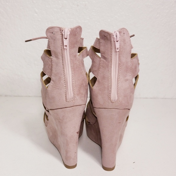 Charlotte russe women shoes wedge blush various S - Picture 3 of 8